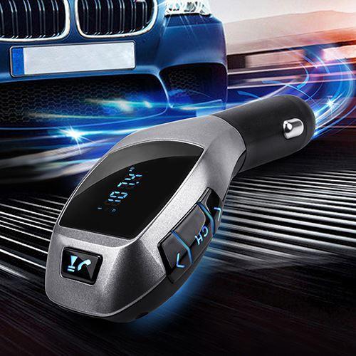 2015 New Bluetooth Car Kit Mp3 Player FM Transmitter X5 USB TF Charger Hands Wireless 8PAG