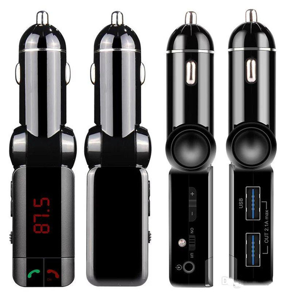 BC06 Universal Cell phone USB Car Charger Bluetooth Car Kit MP3 Audio Player FM Transmitter Double USB Car Charger for Audi HuaWei S8