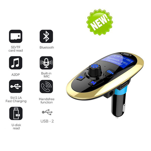 New Arrival Wireless Bluetooth FM Transmitter Radio Adapter Car Kit With Dual USB Car Charger,Hands Free Calll