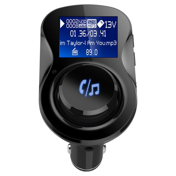 BC28 Bluetooth Car Kit Hands Free Wireless FM Transmitter Car MP3 Player With Dual USB Car Charger for iPX XsMax Samsung S8