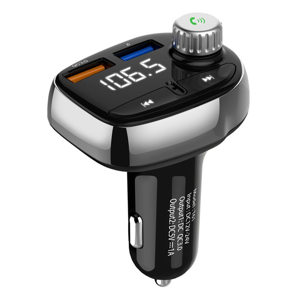 T61 QC3.0 Quick Dual USB Car Charger Bluetooth FM Transmitter Radio Music Mp3 Player wireless Hands-free Car Kit