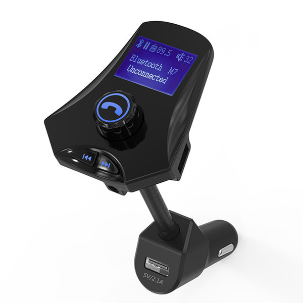 Car FM Transmitter Handsfree Bluetooth Car Kit FM Modulator Aux in Dual USB Charging Big LED Display Support TF Card/U-Disk