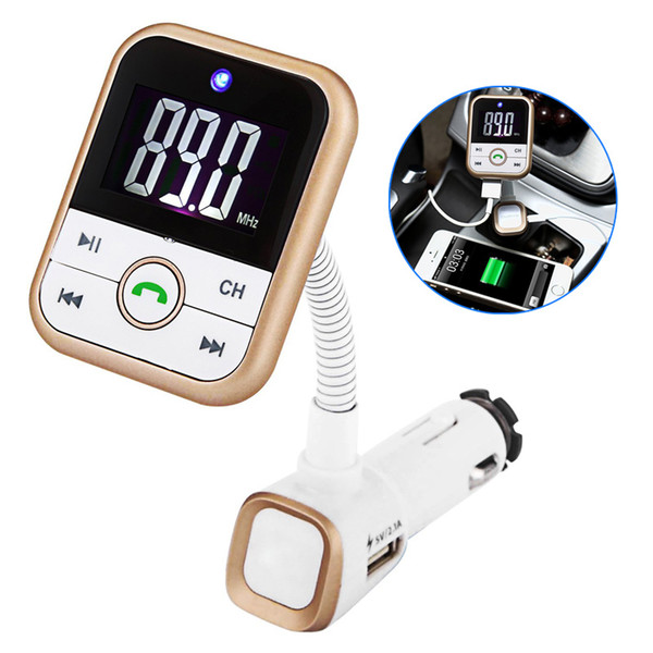 Handsfree LCD Car Wireless Kit SD Card Mp3 Player Cars Charger FM Transmitter Remote Control BT67