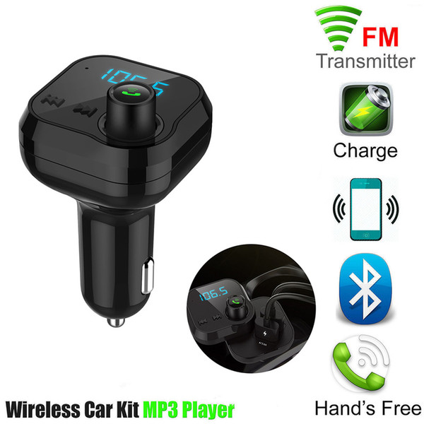 NEW BT62 Wireless Bluetooth Car MP3 Player Dual USB Cell Phone Car Charger Handsfree Call FM Transmitter Support TF Creative