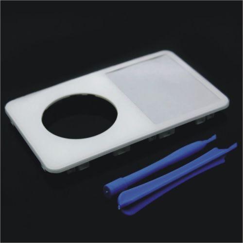 White plastic front faceplate housing case cover shell with lens for iPod 5th gen video 30gb 60gb 80gb