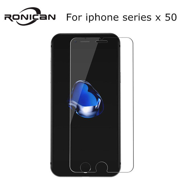 50pcs/lot 9h Tempered Glass For Iphone 7 6 6s Plus 5 5s 5c 4 4s Screen Protector Film For Iphone 8 8 Plus X Xr Xs Max Glass Film J190507