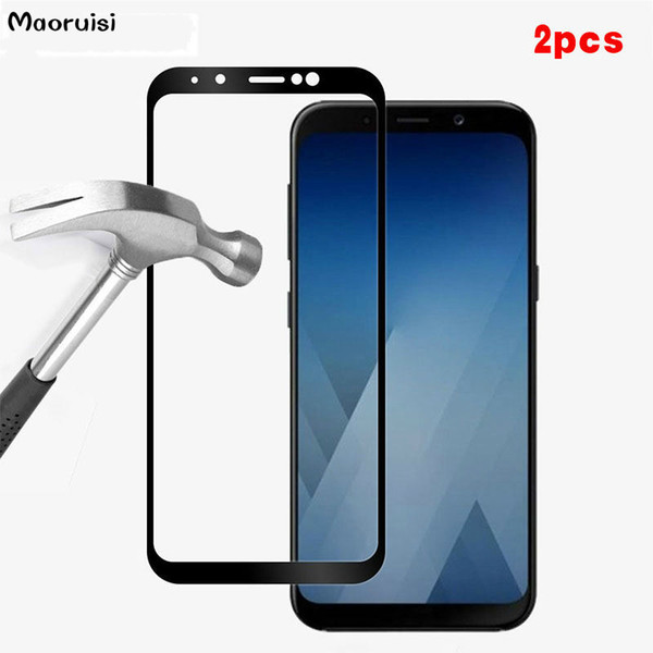 2pcs For Samsung Galaxy A8 Plus Tempered Glass For Samsung Galaxy A8 Plus 2018 A730 A730f Screen Protector Full Cover Flim