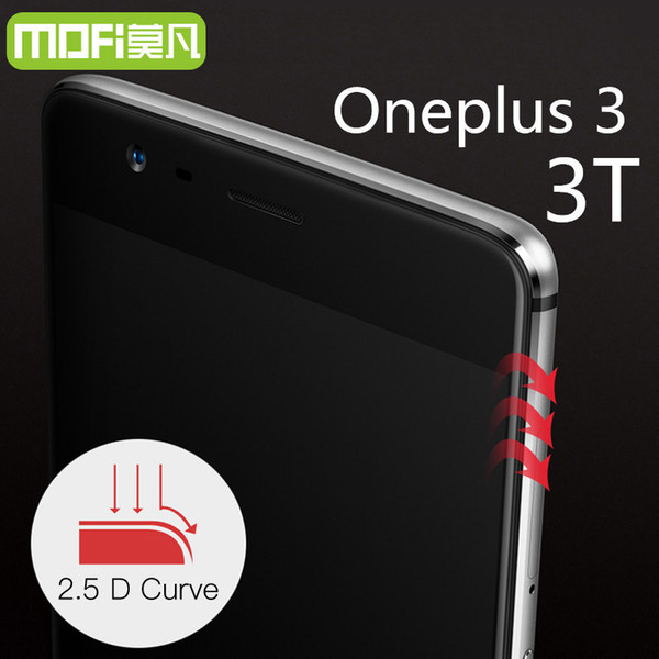 Oneplus 3 Tempered Glass Mofi Original Oneplus 3t Screen Protector Oneplus 3t Glass Full Cover White Black Accessories 5.5 Inch J190505