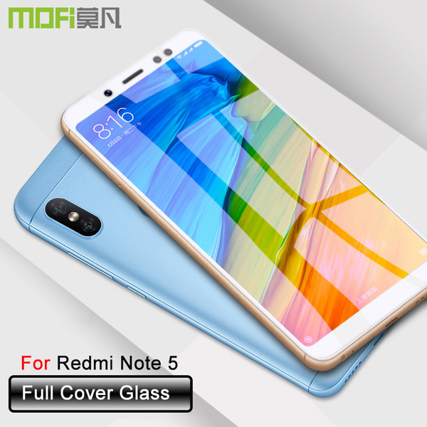 Xiaomi Redmi Note 5 Glass Tempered Glass Full Cover Xiaomi Redmi Note5 Screen Protector Ultra Thin Redmi Note5 5d Curved Mofi J190507