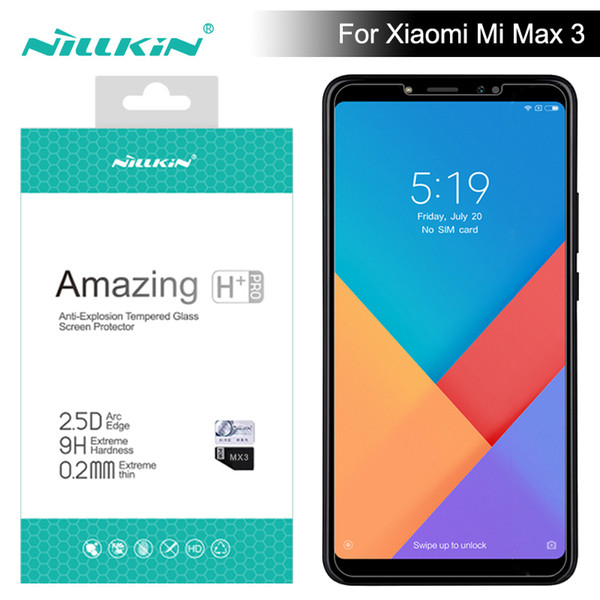 For Xiaomi Mi Max 3 Glass Screen Protector 6.9'' Nillkin Amazing H/h+pro 9h Tempered Glass For Mi Max 3 Screen Protector Max3 J190507