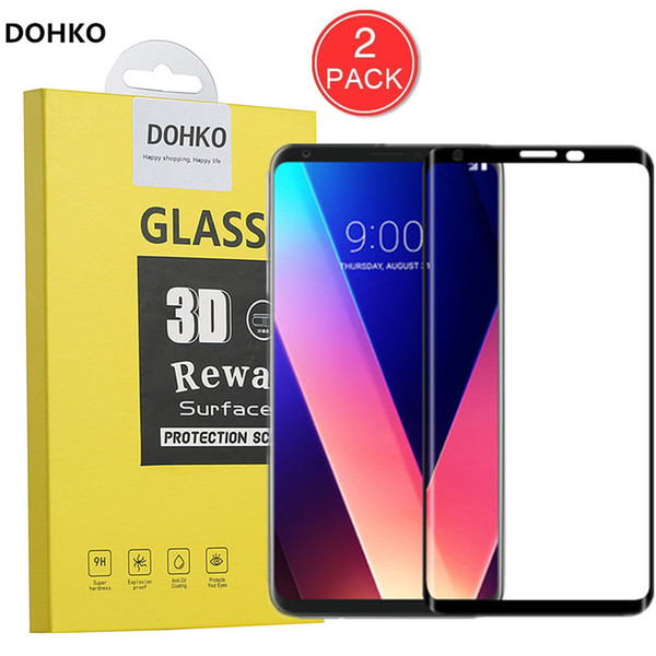 2 Pack For Lg V30 3d Screen Protector Protective Film For Lg V30 Full Cover Hd Tempered Glass J190507