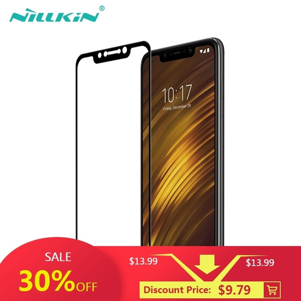 For Xiaomi Pocophone F1 Glass Screen Protector Full Covered Nillkin Cp+ 9h 0.33mm Thin Pocophone F1 Tempered Glass Curved 6.18'' J190507