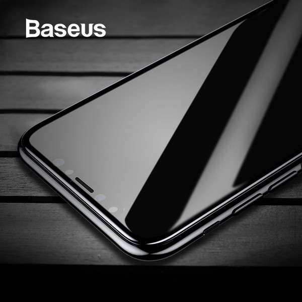 Baseus Tempered Glass For Iphone X Screen Protector 4d Surface Full Coverage Glass For Iphone X Front Film Cover 0.3mm Thin Film J190507