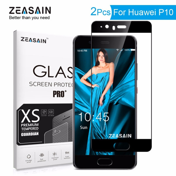 2 Pack Original Zeasain 2.5d 9h Full Cover Tempered Glass Screen Protector For Huawei P10 P 10 Toughened Protective Glass Film J190505