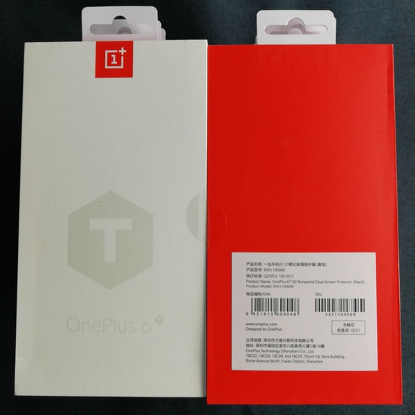 Oneplus 6t Glass 3d Full Cover Tempered Glass Original 100% From Oneplus Company Screen Protector For One Plus 6t Oneplus6t J190507