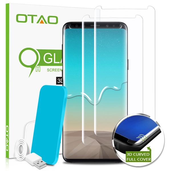 Otao 3d Curved Full Cover Tempered Glass Screen Protector For Samsung Galaxy Note 9 Friendly Full Glue 2pcs Glass With Uv Light J190505