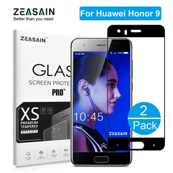 2 Pack Original Zeasain 2.5d 9h Full Cover Tempered Glass Screen Protector For Huawei Honor 9 Honor9 Protective Glass Film J190505