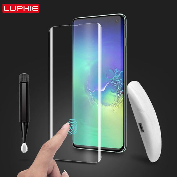 Uv Liquid Tempered Glass Screen Protector For Samsung Galaxy S10 Plus S10e Full Glue Glass Screen Film With Fingerprint Unlock J190505