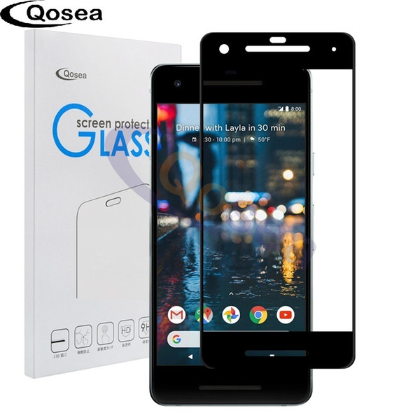 Qosea For Google Pixel 2 Screen Protector 9h Full Film Cover For Google Pixel 2 4d Curved Surface Edge Protective Tempered Glass J190505