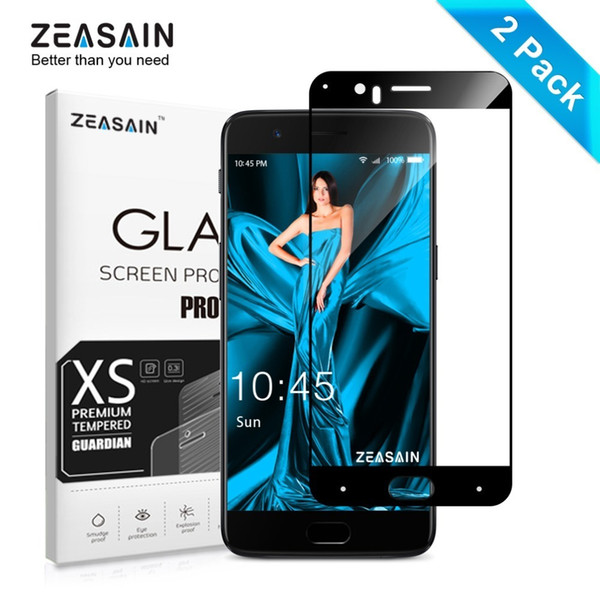 2 Pack Original Zeasain 9h Full Cover Tempered Glass Screen Protector For Oneplus 5 Five Oneplus5 One Plus 5 1+5 Pro Glass Film J190505