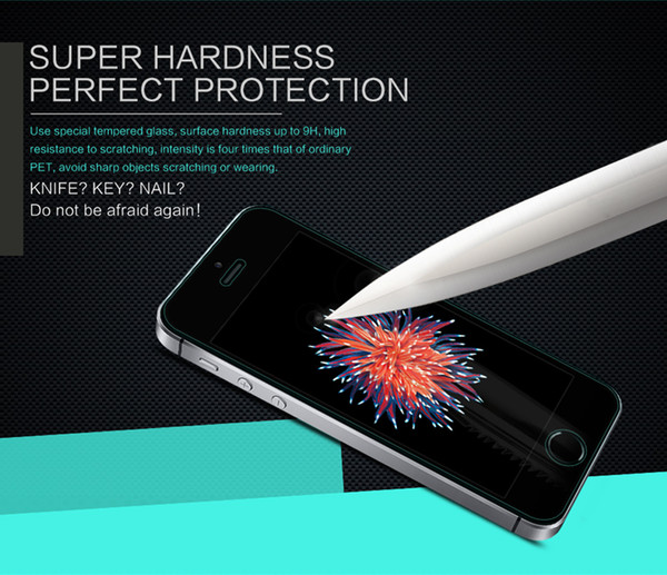 Original Nillkin Glass For Iphone 5 5s Se Amazing H+ Nanometer Anti-explosion Burst Tempered Screen Protector Film For Iphone5 J190505