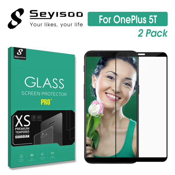 [2 Pack] 100% Original Seyisoo Real 2.5d 9h 0.3mm Full Cover Tempered Glass Screen Protector For Oneplus 5t One Plus 1+ 5 T Film J190505