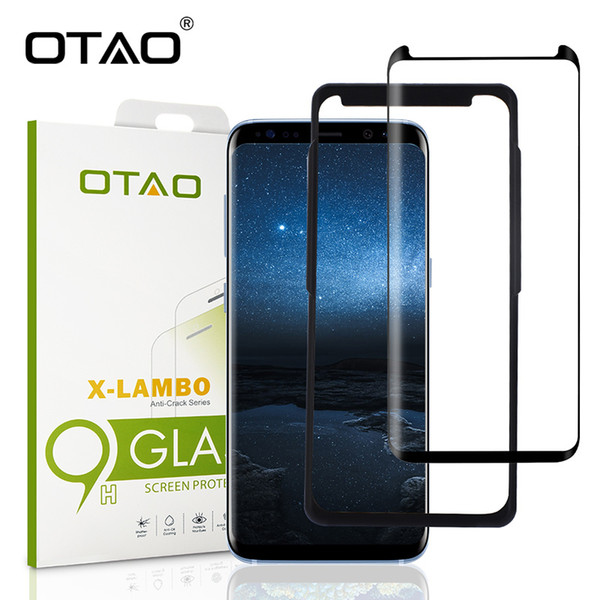 Otao Case Friendly Tempered Glass Screen Protector For Samsung Galaxy S8 Plus 3d Curved Full Cover Installation Tray Positioner J190505