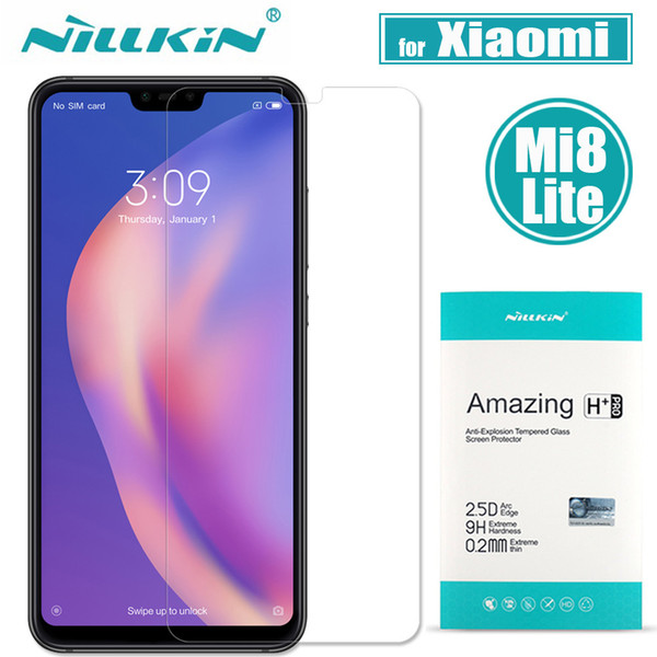 Xiaomi Mi 8 Lite Tempered Glass Xiaomi Mi8 Lite Screen Protector Nillkin 9h H Plus Pro Clear Protective Film For Xiaomi M8 Lite J190505