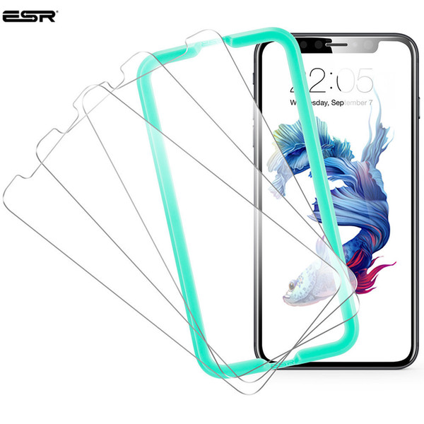 3pcs/lot Esr Screen Protector For Iphone X Tempered Glass 5x Stronger Protector Film For Iphone 6 6s 7 8 Plus Glass+applicator J190505