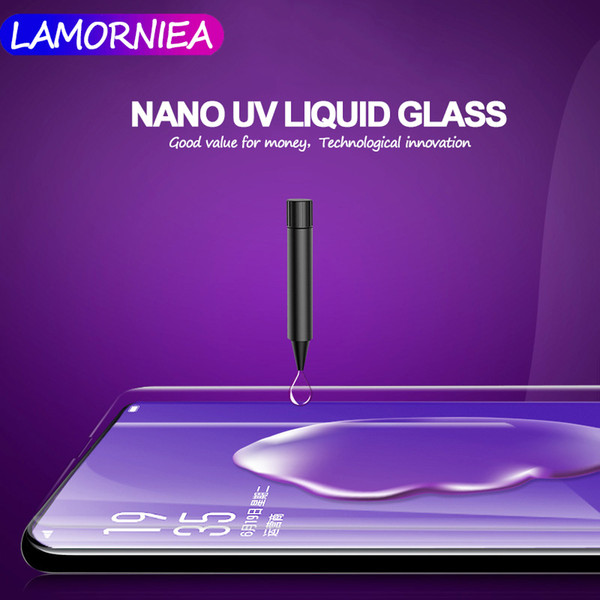 4pcs Liquid Screen Protector S8 S9 Plus Full Uv Glue Tempered Glass Samsung Galaxy Note 8 9 For Oppo Find X J190505