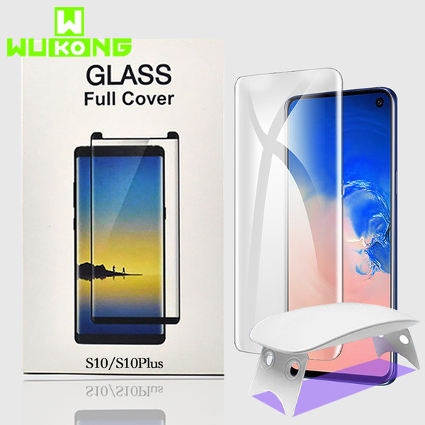 Glue Screen Protector Samsung S10 S10e Tempered Glass Full Cover Uv Light Liquid For Galaxy S8 S9 Plus Note 9 J190505