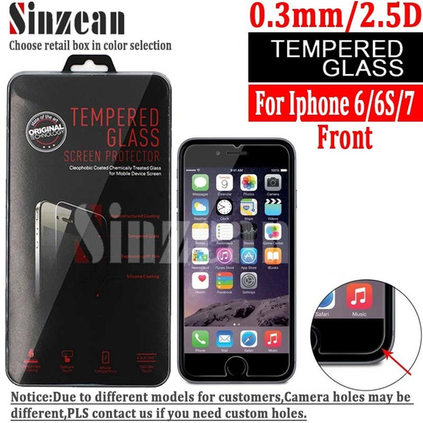 Sinzean 100pcs/lot 7 Tempered Glass Screen Protector For Iphone 8/7/6/6s Retail Package Available J190505