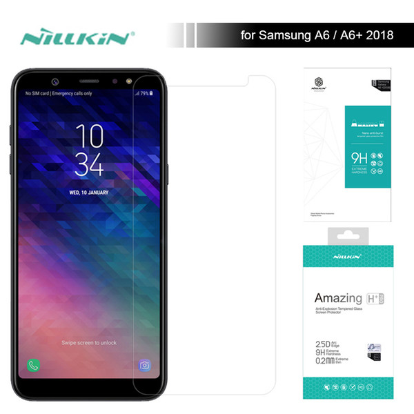 Nillkin For Samsung Galaxy A6 Plus 2018 Glass 9h / H+ Pro 2.5d Tempered Glass Screen Protector For Samsung A6 2018 Nilkin Glass J190505