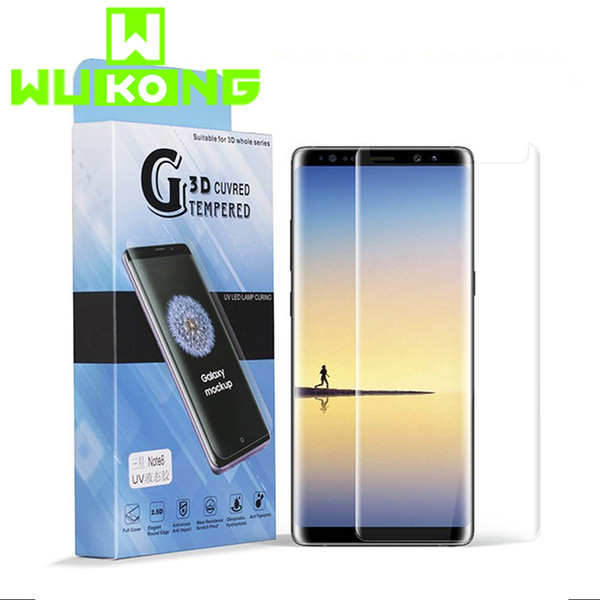 Uv Liquid Full Glue Screen Protector For Samsung Note 9 S8 Plus S9 Plus Full Cover Tempered Glass For Huawei P30 Pro Mate 20 Pro J190505