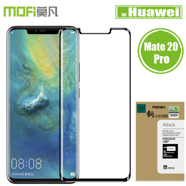 Huawei Mate 20 Pro Tempered Glass Screen Protector Mofi 3d Cp+max 9h Hard Full Cover Clear Glass For Huawei Mate 20 Pro J190505