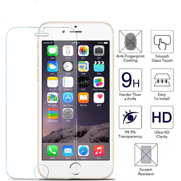 2.5d 9h Screen Protector Tempered Glass For Iphone 6 6s 5s 7 8 Se 4s 5 5c Xr Xs Max Toughened Glas For Iphone 7 6 6s Flim Glass J190505