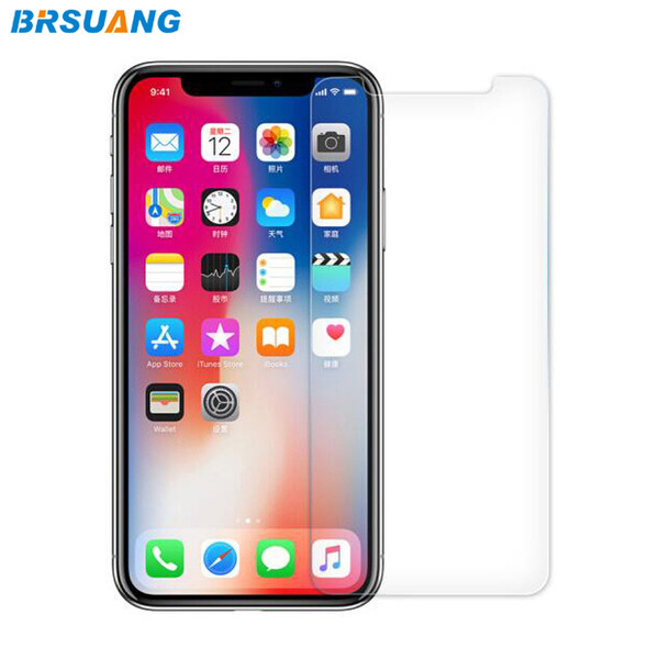 100pcs/lot Brsuang Hd 9h Tempered Glass Film Nano-coated Cellphone Screen Protector For Iphone Xs Max Xr X 8plus 7 6s 6 5 Se 4 J190505