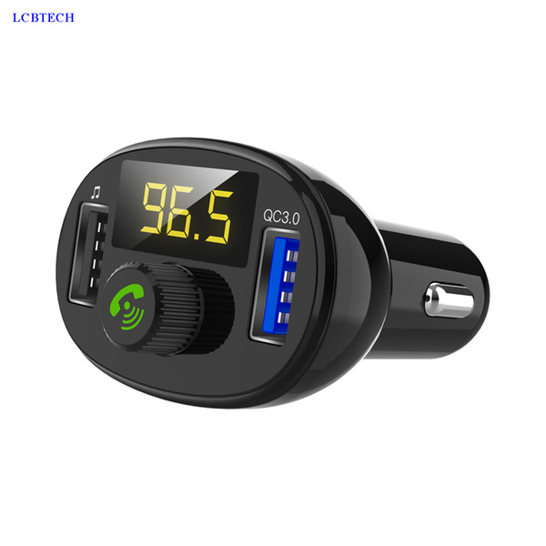 Wireless Car FM Transmitter Bluetooth Hands-free Car Charger MP3 Player Wireless Answer Hang up Redial Calls Quick Charge USB Car Charger