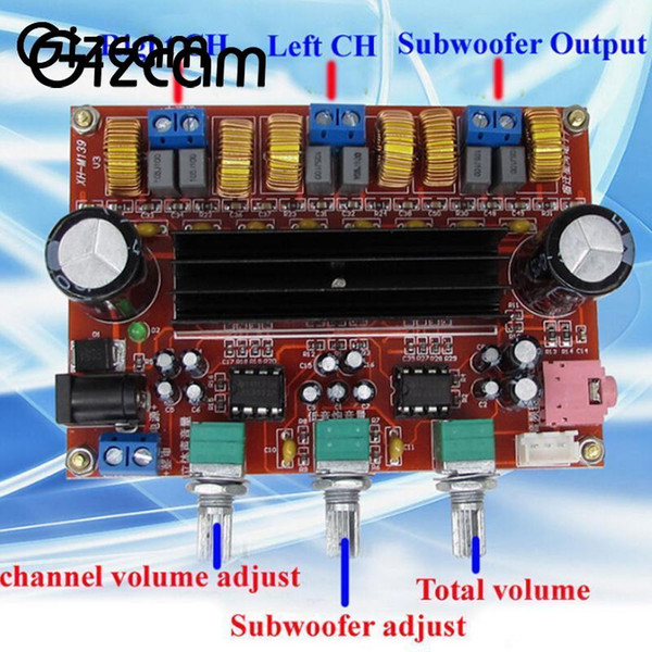 Gizcam For TPA3116D2 50Wx2+100W 2.1 Sound Channel Digital Board 12-24V DC XH-M139 Professional DIY Development Board