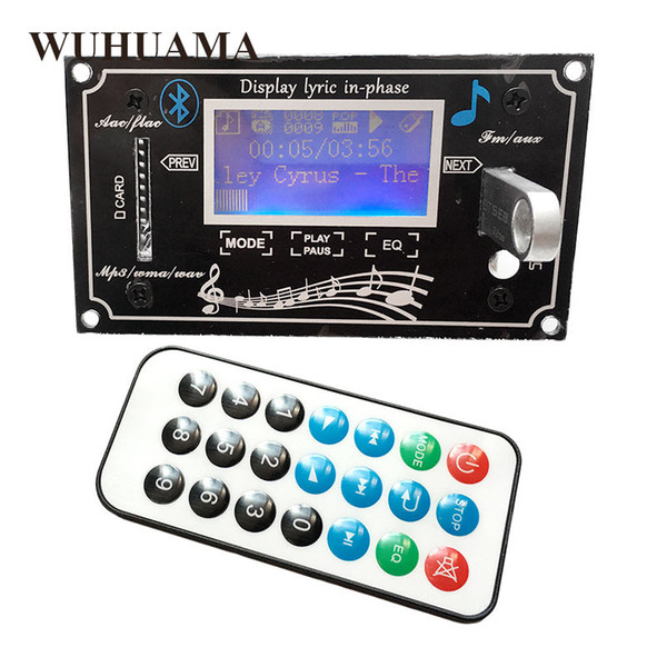 Bluetooth Touch LED MP3 Decoding Board Module w/ SD Card Slot / USB / FM Remote 12V HIFI MP3/WMA audio Board Digital SD/MMC