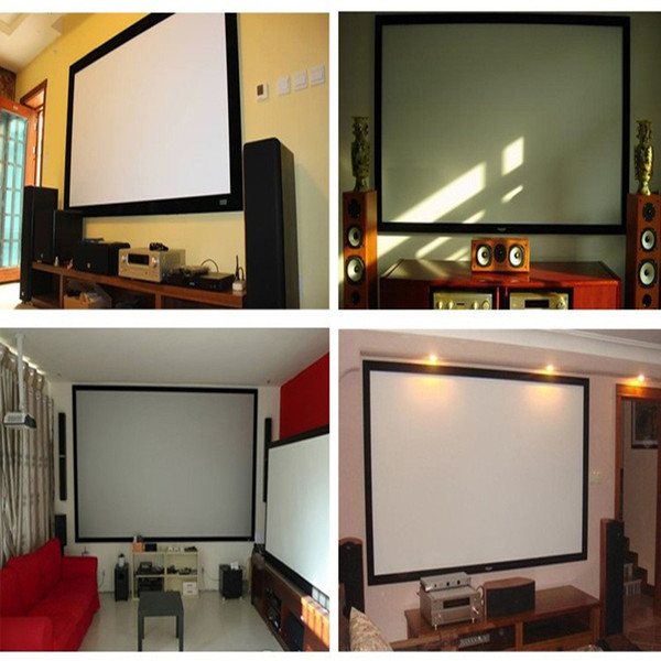 120 inch 16:9 Foldable Movie Video Projector Screen Portable Canvas Fabric Screen for HD LED LCD UC30 UC40 UC80 Home Office Projector Beamer