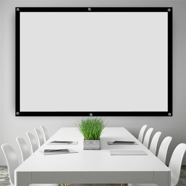 120 inch 16:9 Foldable Movie Video Projector Screen Portable Canvas Fabric Screen for HD LED LCD UC30 UC40 UC80 Home Office Projector Beamer