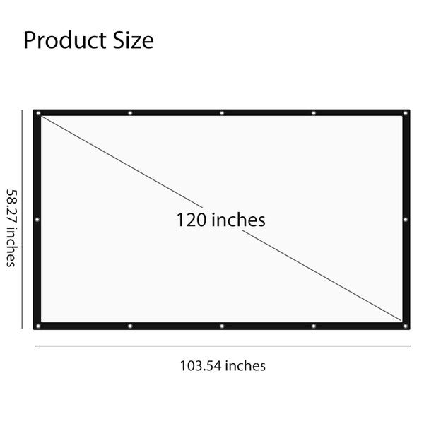 100 inch 120inch 16:9 Folding Projection Screen High Brightness Projector Screen Suitable for Home Theater Business Meetings exhibition