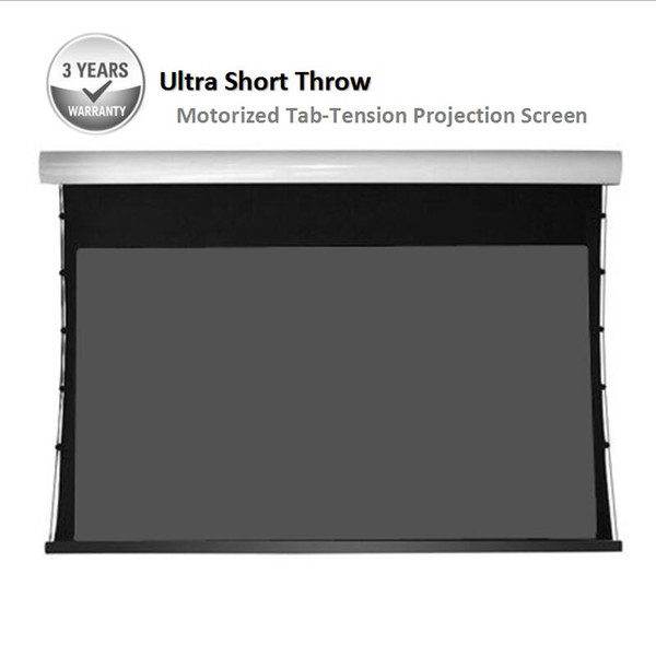 T8ALRU Advanced Electric Motorized Tab-tension Projection Screen with ALR material for ultra-short throw projectors 100