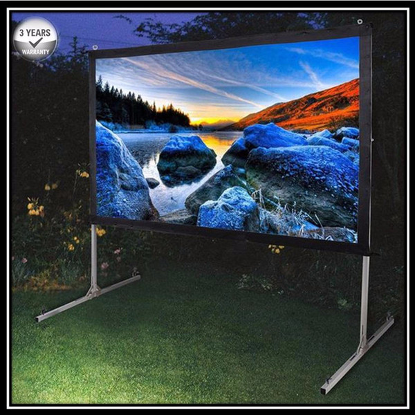 P1HCW, 16:9 HDTV high definition Heavy duty Portable Fast fold deluxe folding projection screen with front projection screen