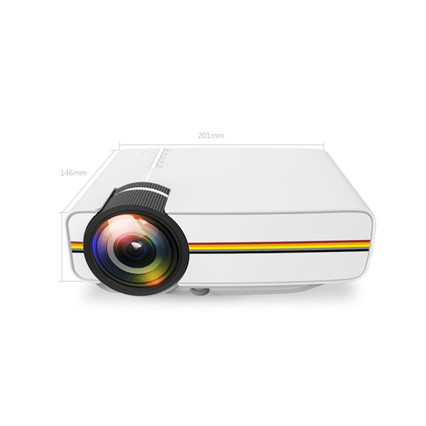 projector 4k digital Mini Wired Display YG400 More stable than WIFI Beamer For Home Theatre Movie AC3 HDMI VGA USB with package