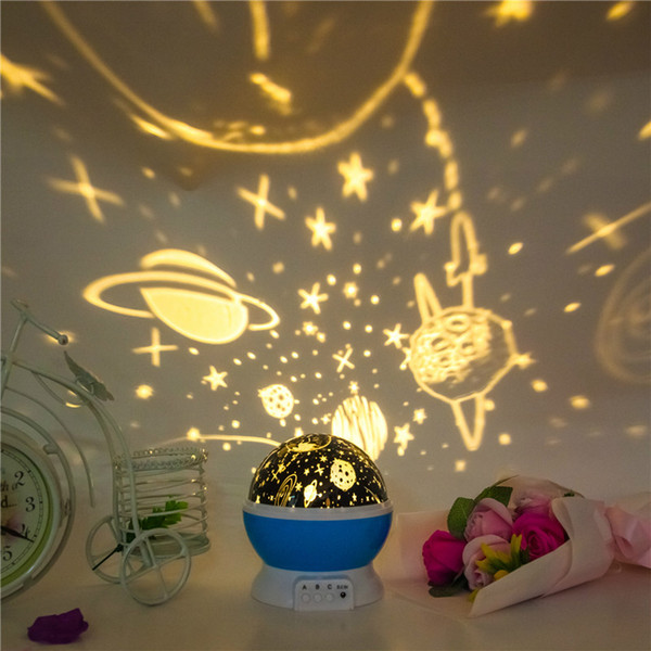 LED Star Projector Lamps LED USB Night Lamp Halloween Christmas Led Lights Fantasy Colorful Rotating Romantic Star Light Projection New