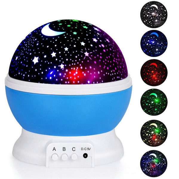 Projector Night Lamp Rotating Night Light Projector Spin Starry Sky Star Master Children Kids Baby Sleep Romantic Led USB Lamp Projection