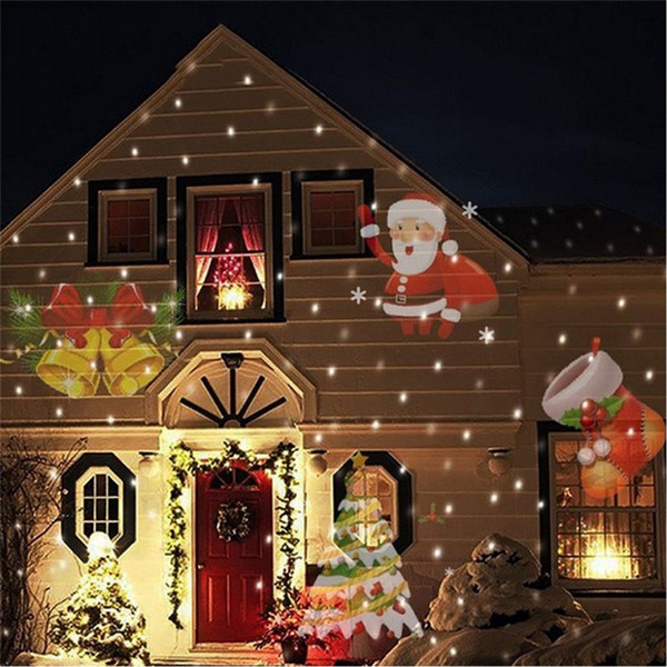 Christmas laser snowflake projector light LED waterproof home garden starlight interior decoration snowflake card led holiday theme gift