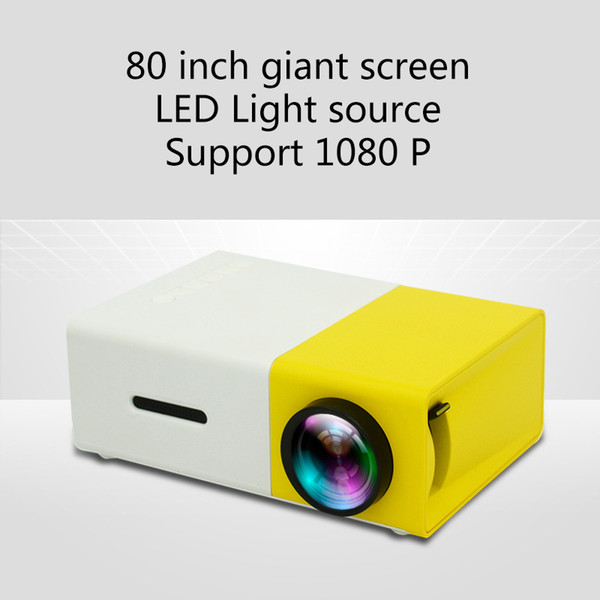 YG300 LED Portable Projector 400-600LM 3.5mm Audio 320 x 240 Pixels YG-300 HDMI USB Mini Projector Home Media Player good